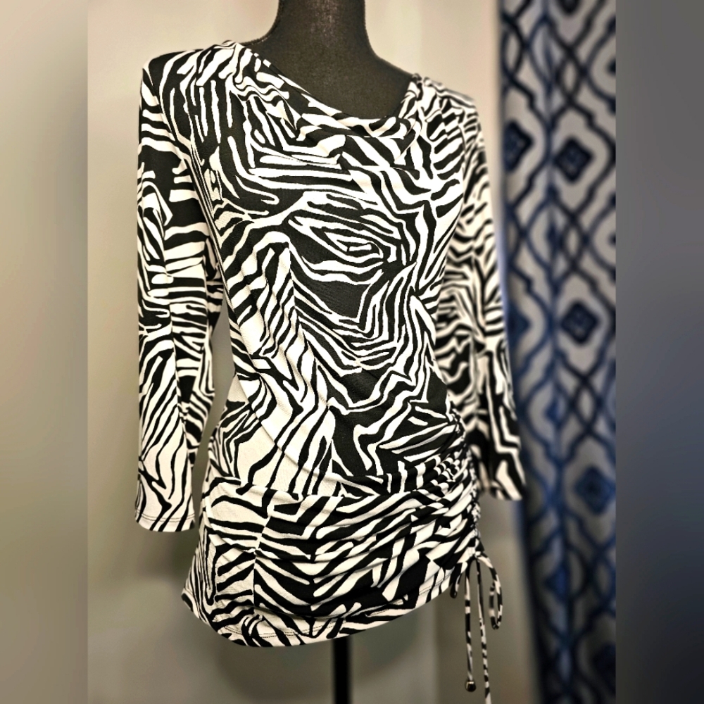 Jones New York Elastic Cinched Waist Shirt